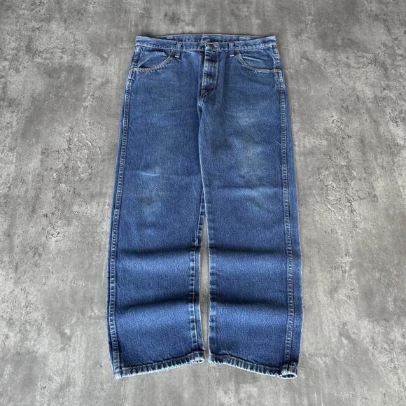 Vintage Y2K Rustler Straight Fit Essential Blue Denim Jeans - Picture 1 of 4
